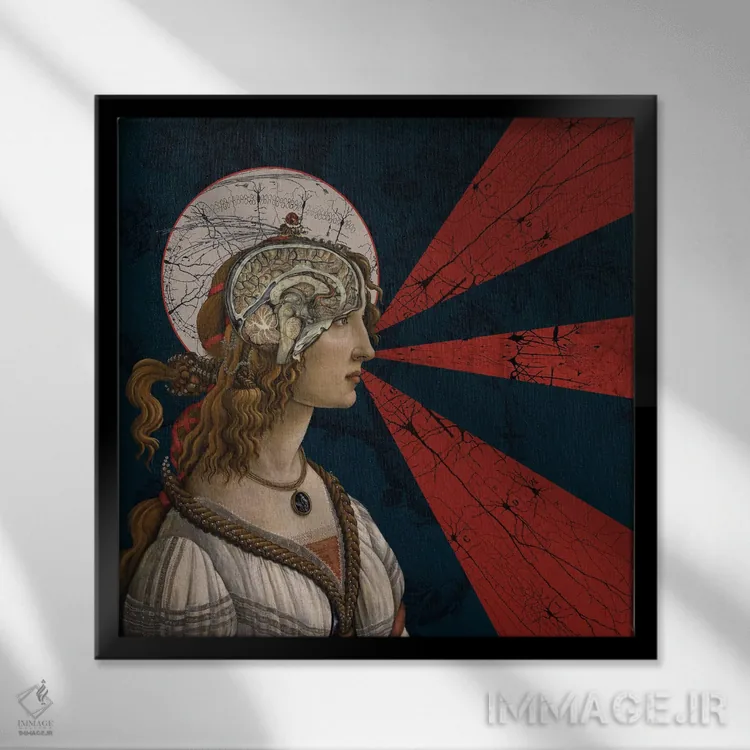 تابلو اتصالات نورونی اثر امی سالمونه - نمای قابدار مشکی