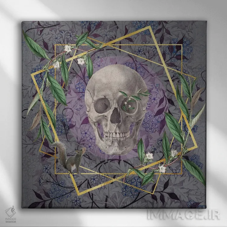 تابلو باران بنفش (اشاره به آهنگ) اثر امی سالمونه - نمای روبهرو روی دیوار