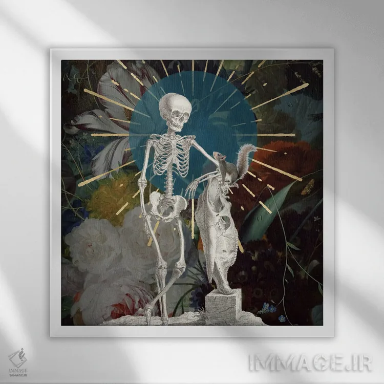 تابلو پیادهروی در طبیعت اثر امی سالمونه - نمای قابدار سفید