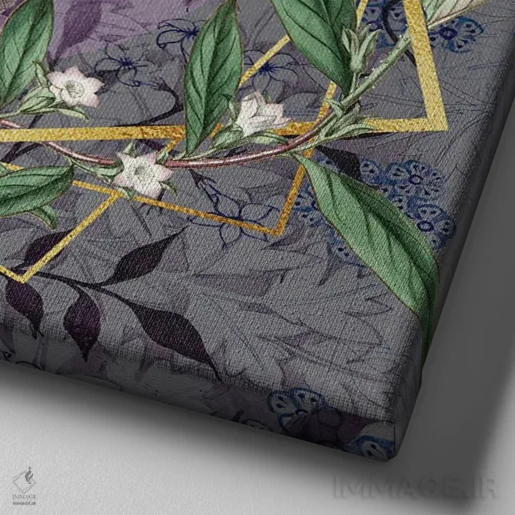 تابلو باران بنفش (اشاره به آهنگ) اثر امی سالمونه - نمای نزدیک بافت بوم