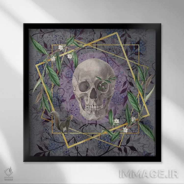 تابلو باران بنفش (اشاره به آهنگ) اثر امی سالمونه - نمای قابدار مشکی