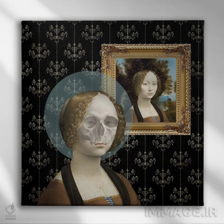 تابلو طلایی بمان اثر امی سالمونه - نمای روبهرو روی دیوار