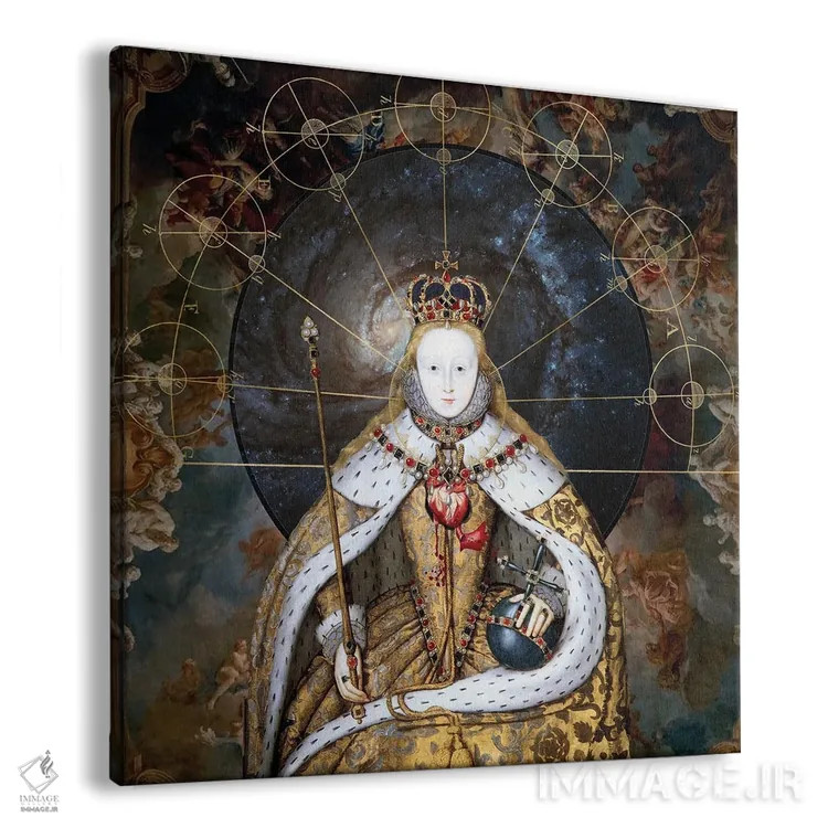 تابلو خدا ملکه را حفظ کند (سرود ملی بریتانیا) اثر امی سالمونه - نمای پرسپکتیو محصول