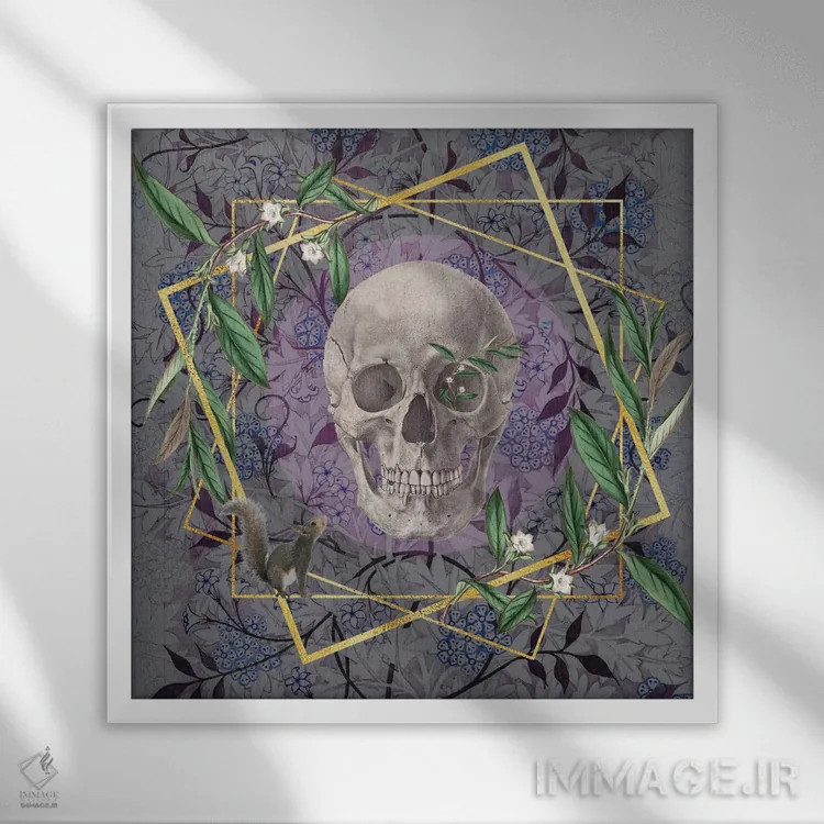 تابلو باران بنفش (اشاره به آهنگ) اثر امی سالمونه - نمای قابدار سفید