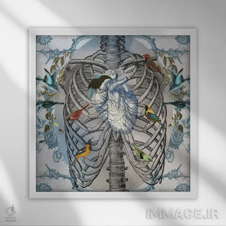 تابلو روستایی/چوپانی اثر امی سالمونه - نمای قابدار سفید