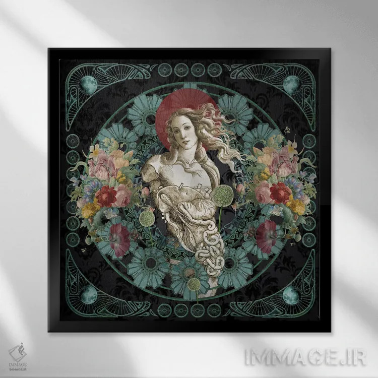 تابلو روشنبینی خاموش اثر امی سالمونه - نمای قابدار مشکی