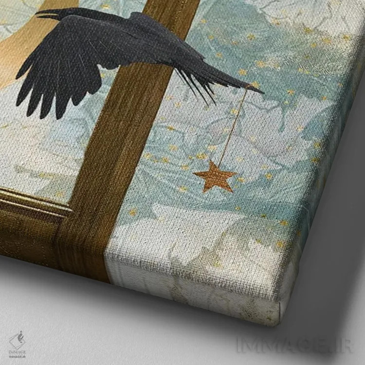 تابلو میراث عشق اثر امی سالمونه - نمای نزدیک بافت بوم