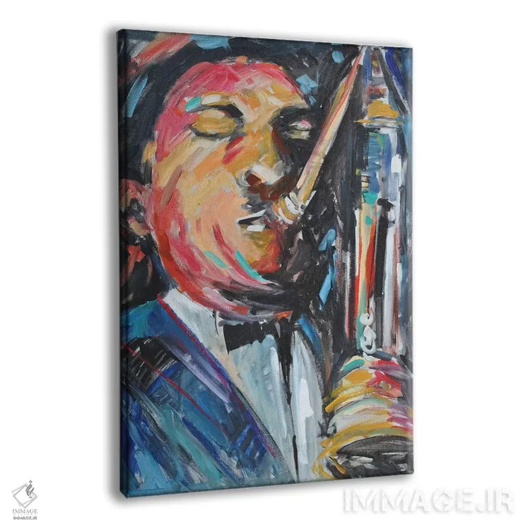 تابلو مرد ساکسوفونیست اثر الین استیونز - نمای پرسپکتیو محصول
