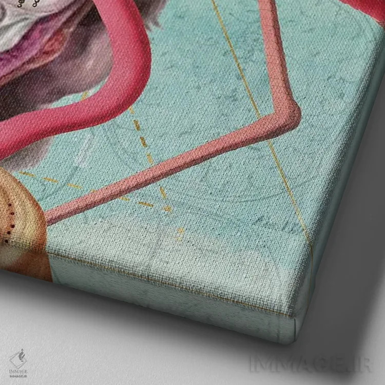 تابلو خواب راحت اثر امی سالمونه - نمای نزدیک بافت بوم