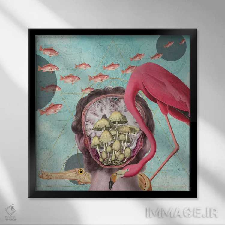 تابلو خواب راحت اثر امی سالمونه - نمای قابدار مشکی