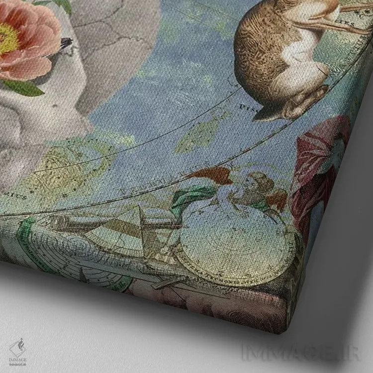 تابلو آوریل، او خواهد آمد اثر امی سالمونه - نمای نزدیک بافت بوم