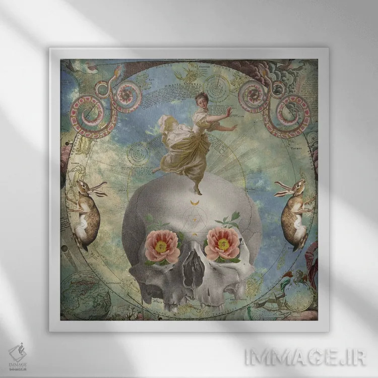 تابلو آوریل، او خواهد آمد اثر امی سالمونه - نمای قابدار سفید