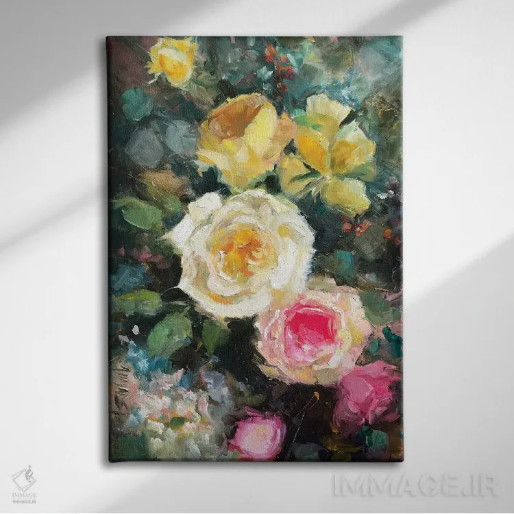 تابلو طبیعت بیجان چهار اثر الین استیونز - نمای روبهرو روی دیوار