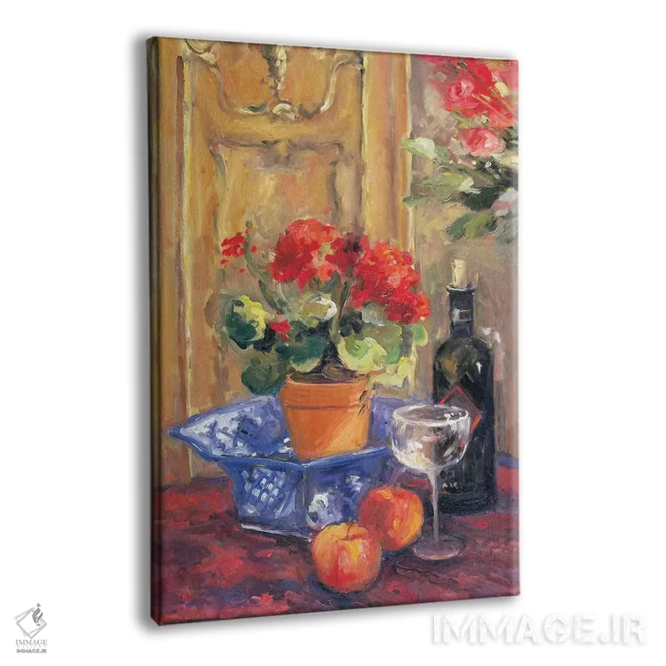 تابلو جزئیات گلهای قرمز دو اثر الین استیونز - نمای پرسپکتیو محصول