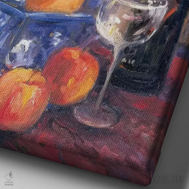 تابلو جزئیات گلهای قرمز دو اثر الین استیونز - نمای نزدیک بافت بوم