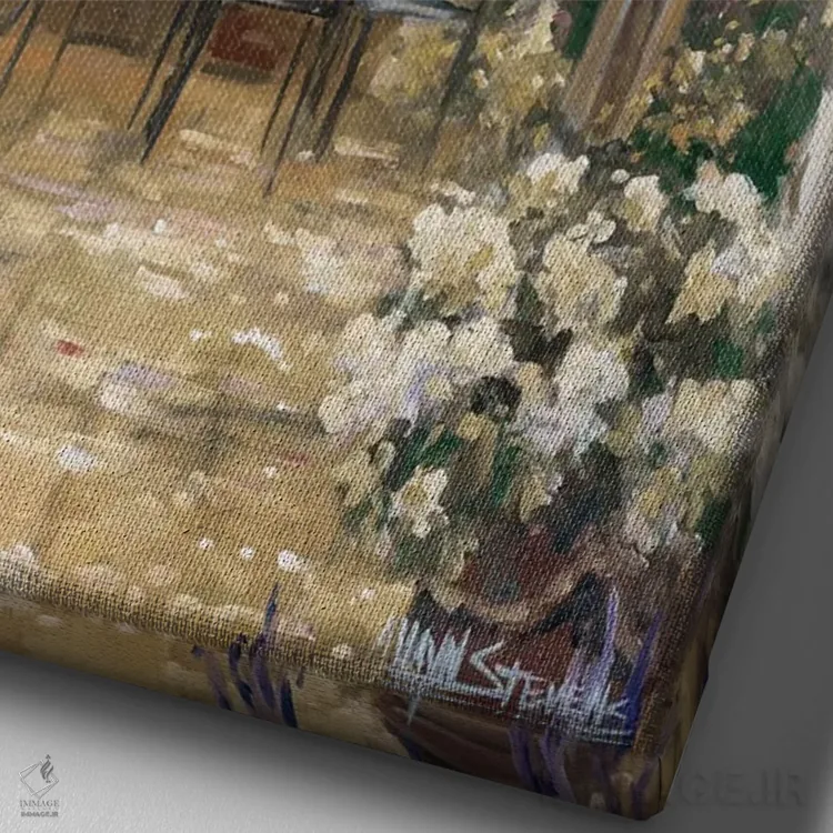 تابلو ایوان یک اثر الین استیونز - نمای نزدیک بافت بوم