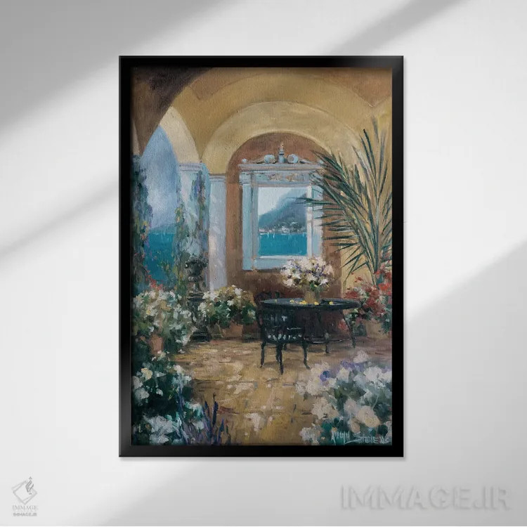 تابلو ایوان دو اثر الین استیونز - نمای قابدار مشکی