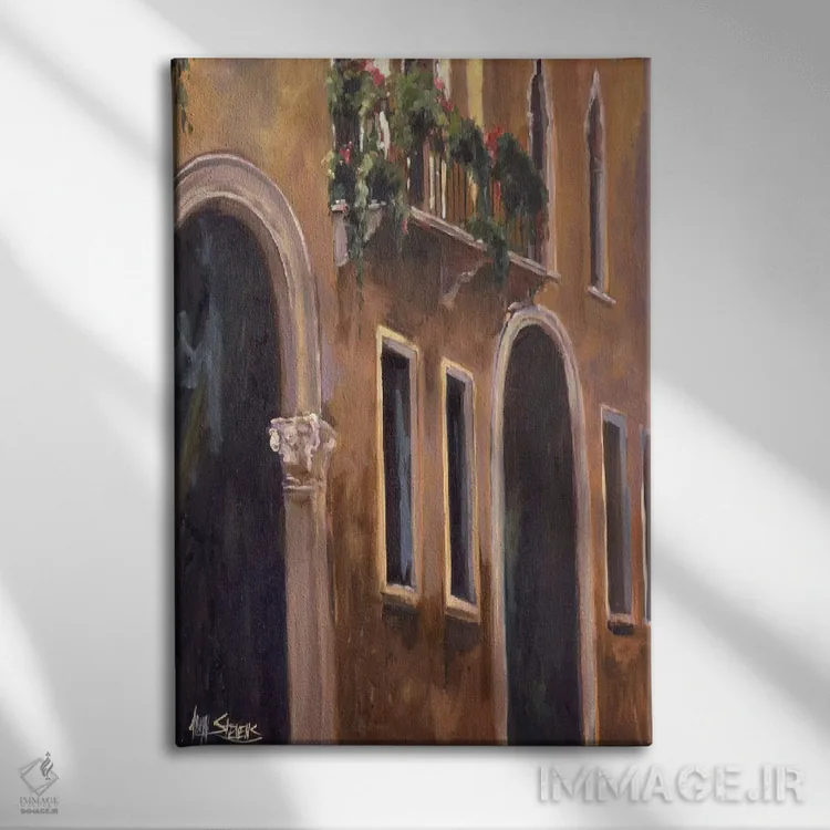 تابلو پنجرههای ونیز اثر الین استیونز - نمای روبهرو روی دیوار