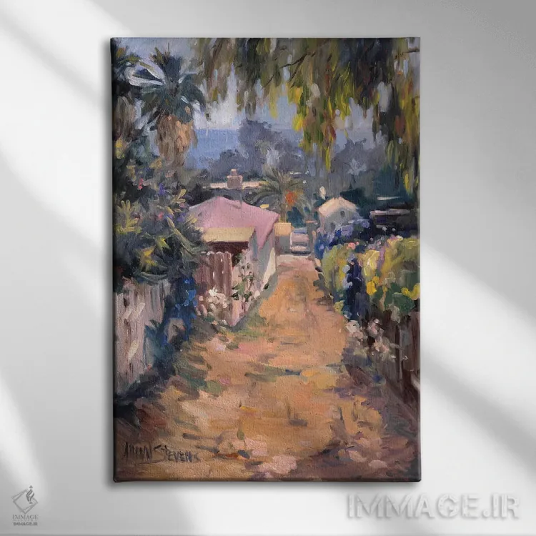 تابلو مسیر ساحلی اثر الین استیونز - نمای روبهرو روی دیوار