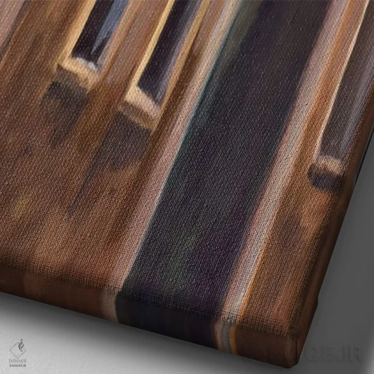 تابلو پنجرههای ونیز اثر الین استیونز - نمای نزدیک بافت بوم