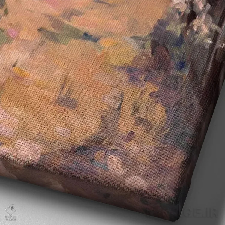 تابلو مسیر ساحلی اثر الین استیونز - نمای نزدیک بافت بوم