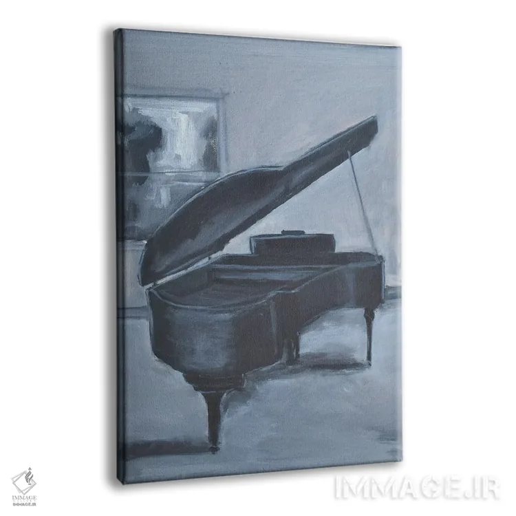 تابلو پیانوی آبی اثر الین استیونز - نمای پرسپکتیو محصول