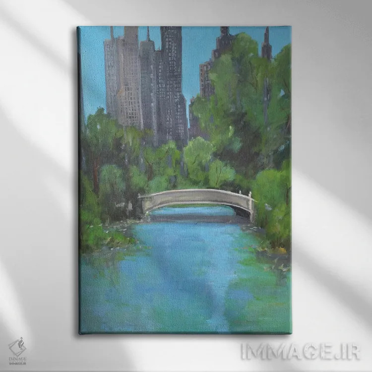 تابلو پارک شهر اثر الین استیونز - نمای روبهرو روی دیوار