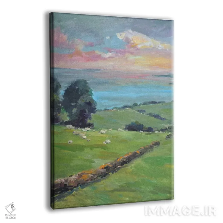 تابلو مزارع سرسبز اثر الین استیونز - نمای پرسپکتیو محصول