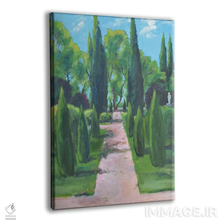 تابلو باغهای کنار دریاچه اثر الین استیونز - نمای پرسپکتیو محصول