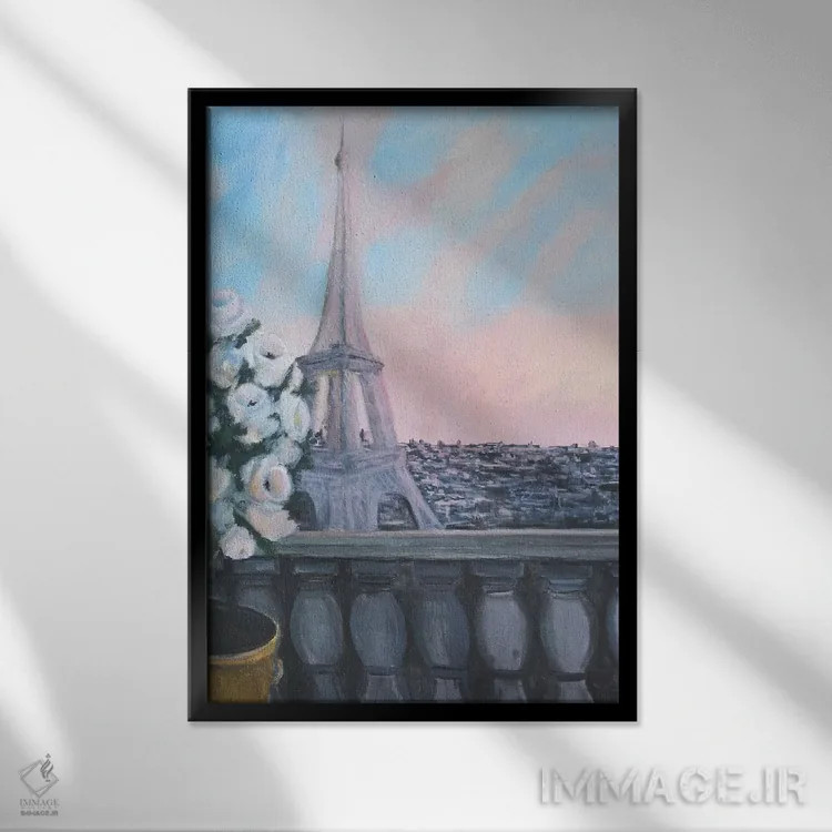 تابلو از پنجره اثر الین استیونز - نمای قابدار مشکی