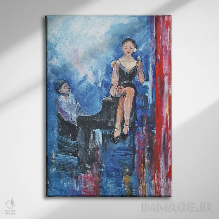 تابلو یک قطعهٔ دیگر اثر الین استیونز - نمای روبهرو روی دیوار