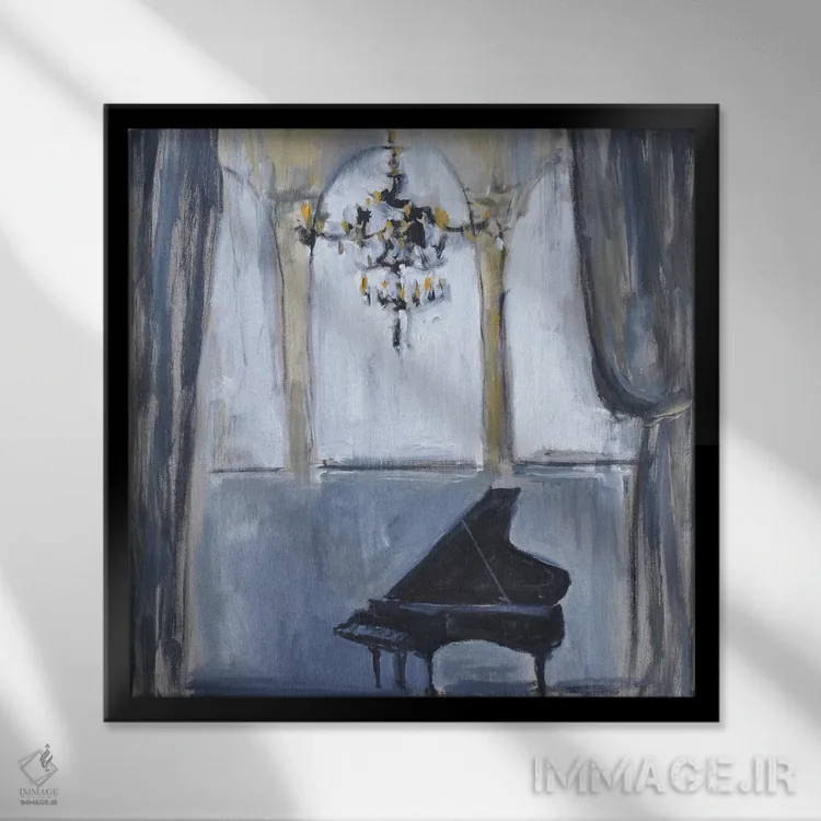 تابلو پیانوی رسمی اثر الین استیونز - نمای قابدار مشکی