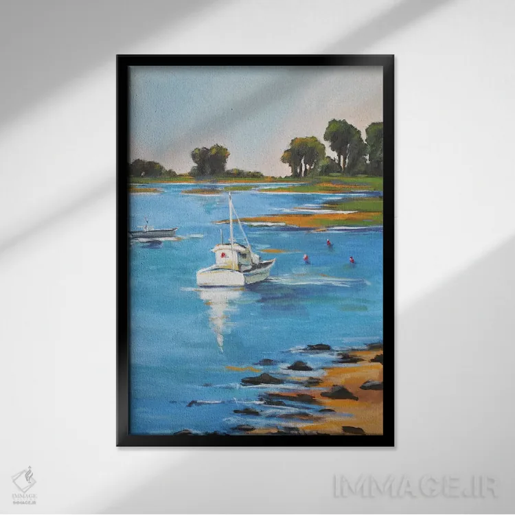 تابلو جزر اثر الین استیونز - نمای قابدار مشکی