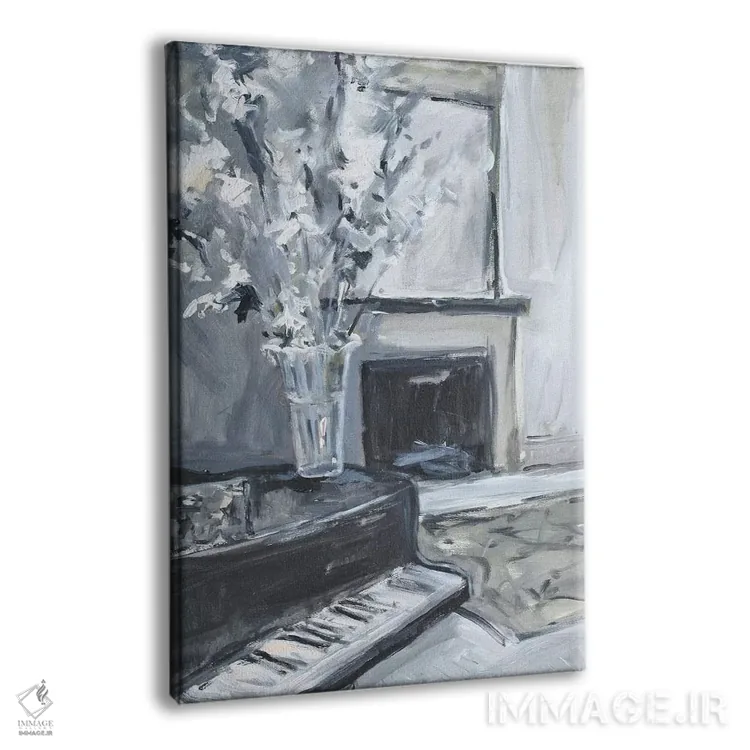 تابلو پیانو و شومینه اثر الین استیونز - نمای پرسپکتیو محصول