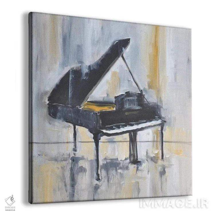 تابلو پیانو زرین دو اثر الین استیونز - نمای پرسپکتیو محصول