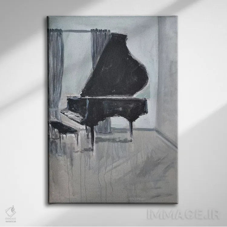 تابلو پیانو چهار اثر الین استیونز - نمای روبهرو روی دیوار