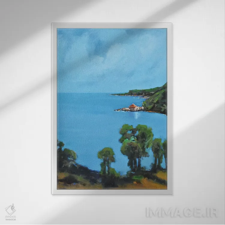 تابلو خلیج من اثر الین استیونز - نمای قابدار سفید