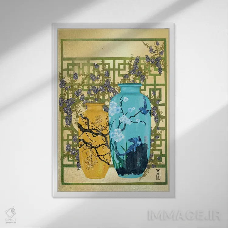 تابلو همه چیزهای زیبا اثر آنتونی ون لم - نمای قابدار سفید