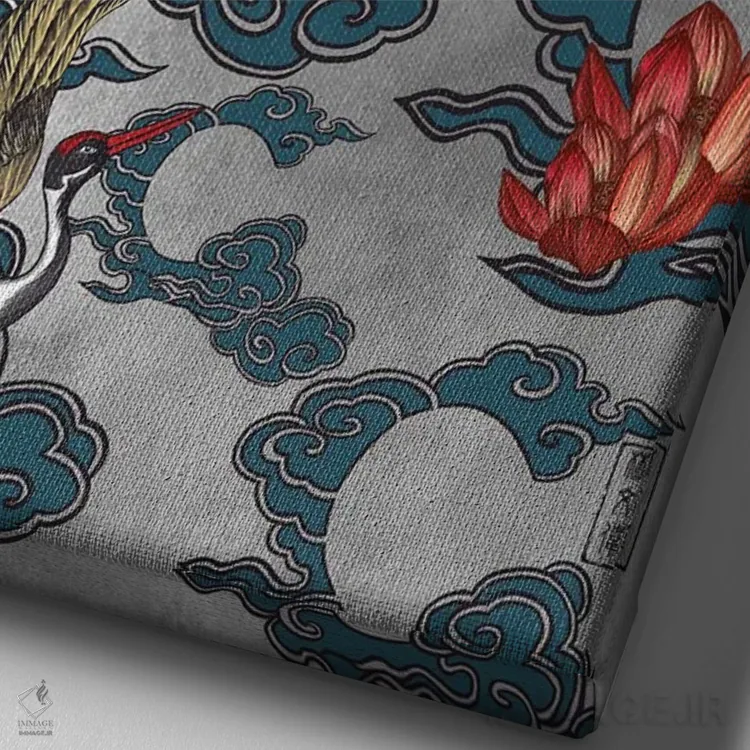 تابلو آبی جاودان اثر آنتونی ون لم - نمای نزدیک بافت بوم