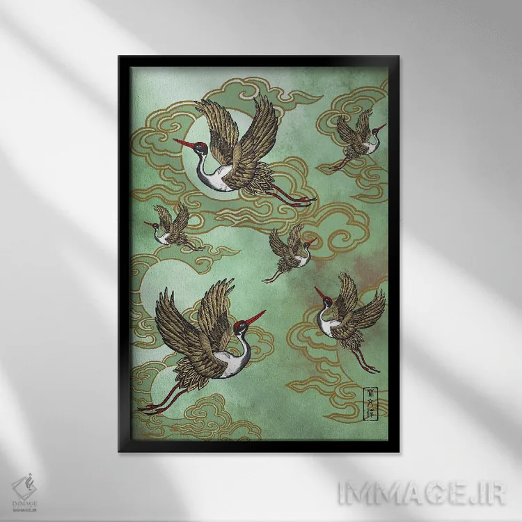 تابلو سبز جاودان اثر آنتونی ون لم - نمای قابدار مشکی