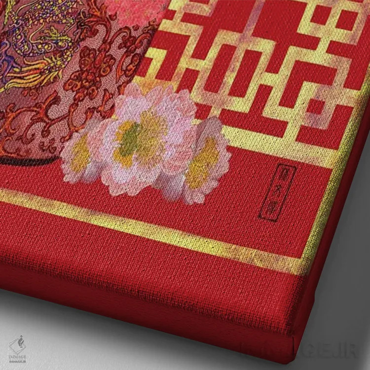 تابلو اژدهای صدتومانی اثر آنتونی ون لم - نمای نزدیک بافت بوم