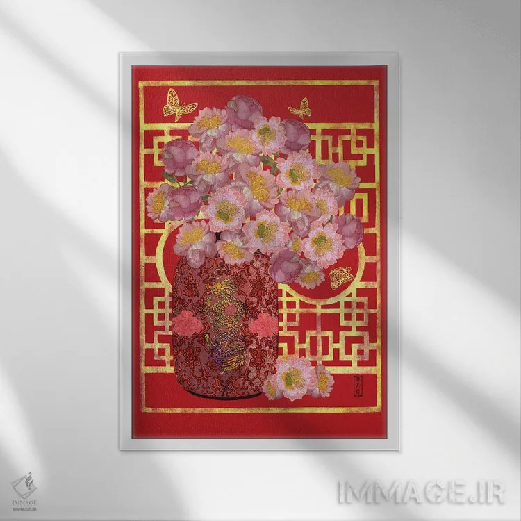 تابلو اژدهای صدتومانی اثر آنتونی ون لم - نمای قابدار سفید