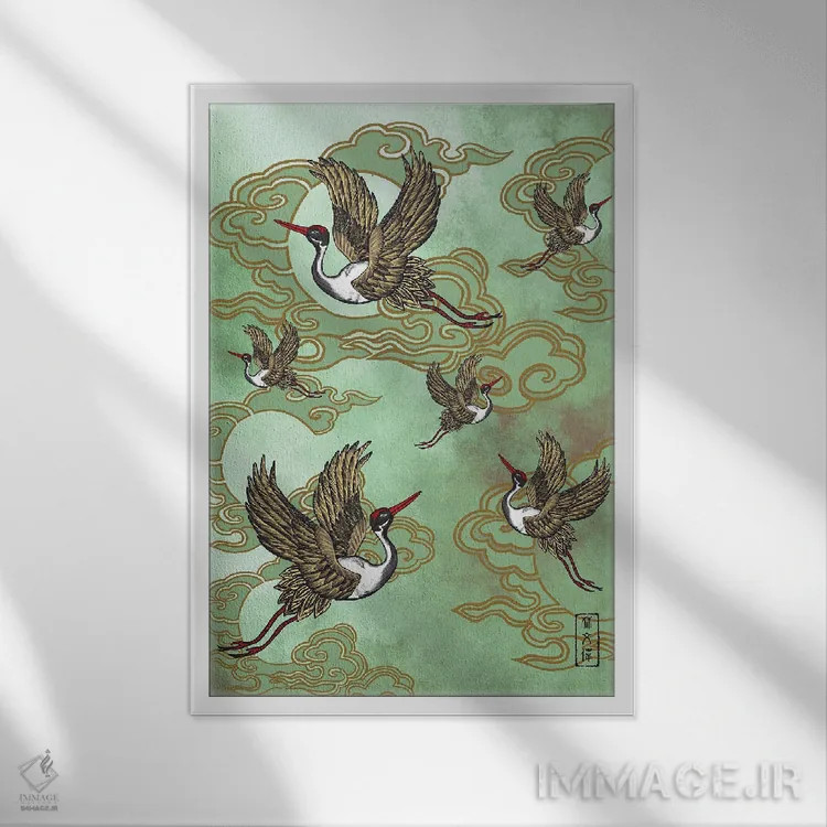 تابلو سبز جاودان اثر آنتونی ون لم - نمای قابدار سفید