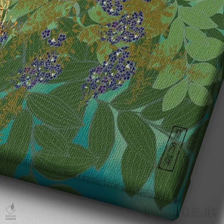 تابلو رویاهای شیرین و پروانهها اثر آنتونی ون لم - نمای نزدیک بافت بوم