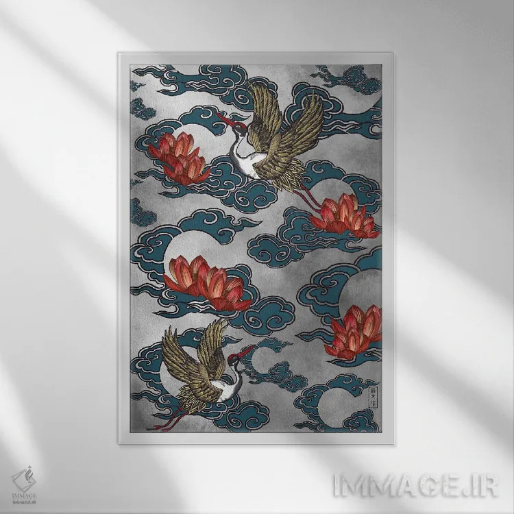 تابلو آبی جاودان اثر آنتونی ون لم - نمای قابدار سفید