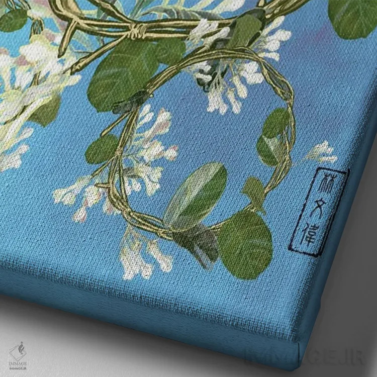 تابلو داربست یاس ستارهای اثر آنتونی ون لم - نمای نزدیک بافت بوم