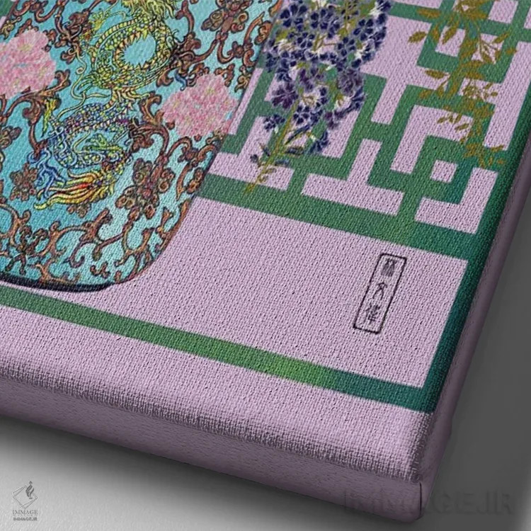 تابلو خاطرات شیرین اثر آنتونی ون لم - نمای نزدیک بافت بوم