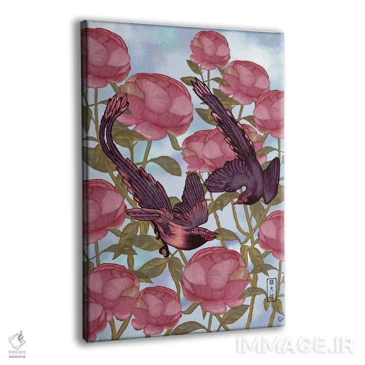 تابلو عشق کاملیا اثر آنتونی ون لم - نمای پرسپکتیو محصول