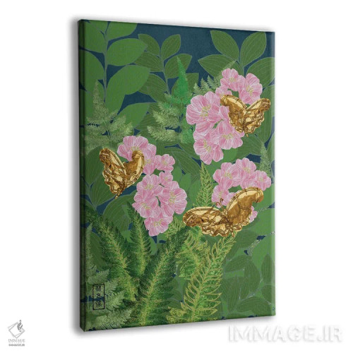 تابلو پروانههای طلایی چرخان اثر آنتونی ون لم - نمای پرسپکتیو محصول