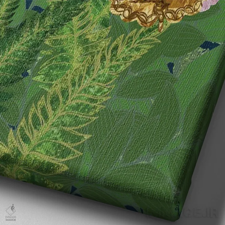 تابلو پروانههای طلایی چرخان اثر آنتونی ون لم - نمای نزدیک بافت بوم